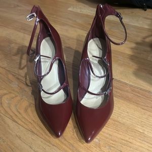Marc Fisher strappy wine pumps. New, worn around the house only.